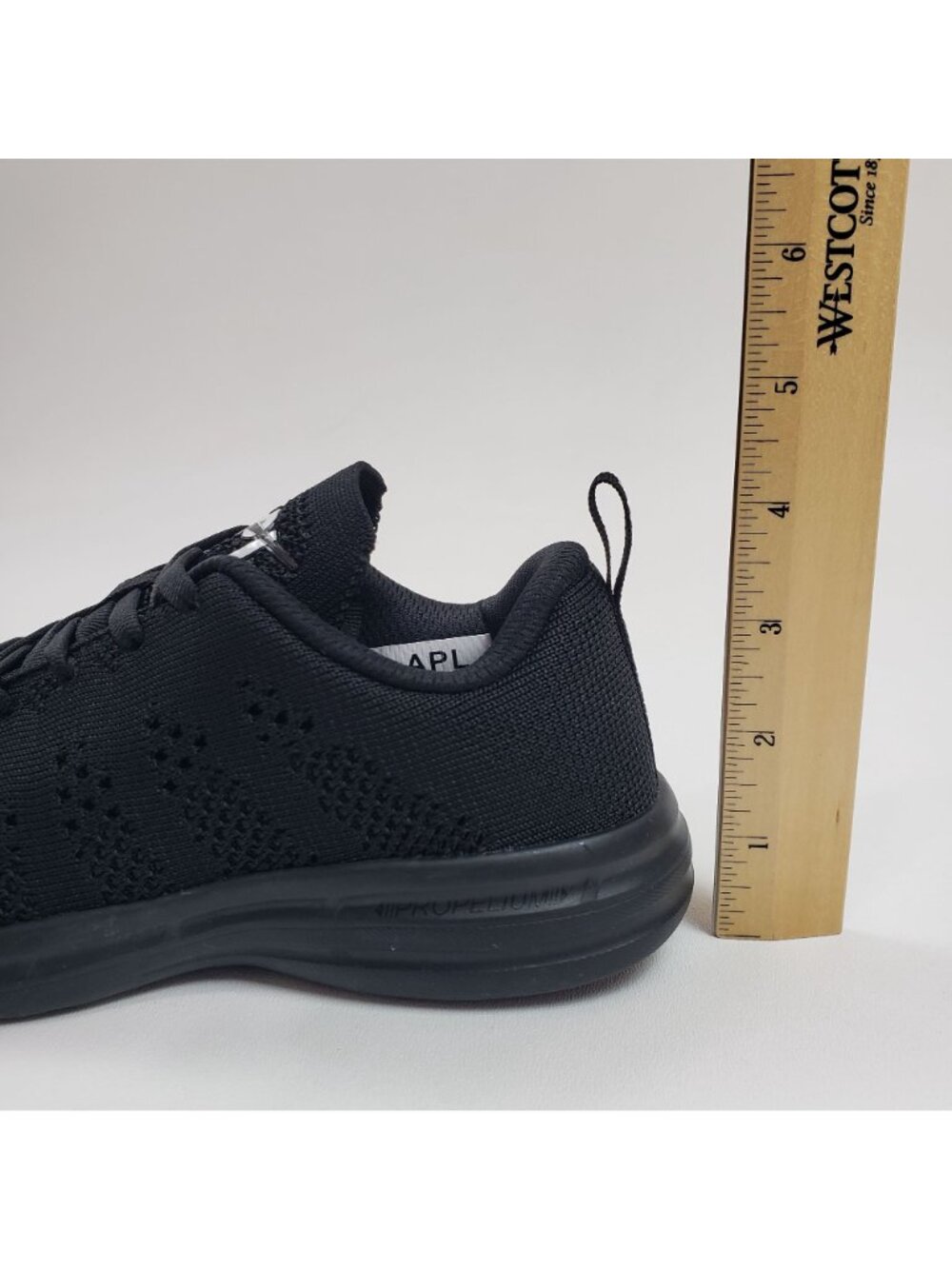 APL TechLoom Pro Black Black White Women’s Size 5 Athletic Knit Running Shoes - Picture 11 of 16
